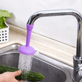 1pc Kitchen Faucet; Adjustable Tap; Extender Faucet; Saving Water Splash-Proof Water Outlet Shower Head Water Filter Sprinkler (color: Purple)