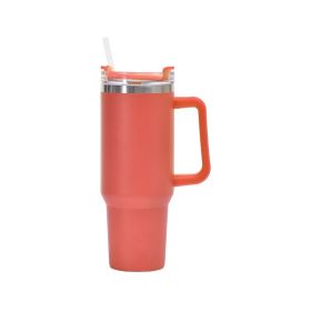 1200ml Stainless Steel Mug Coffee Cup Thermal Travel Car Auto Mugs Thermos 40 Oz Tumbler with Handle Straw Cup Drinkware New In (color: W)