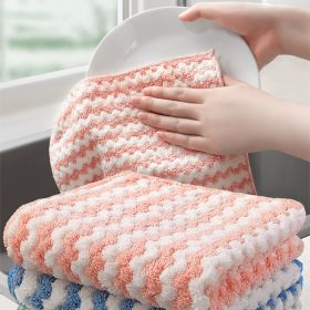 3/5pcs Coral Fleece Dish Cloth (Size: 3pcs, 9.8*9.8in)