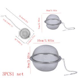 1pc/3pcs; Stainless Steel Seasoning Ball; Household Tea Ball (color: Big, Medium, Small)