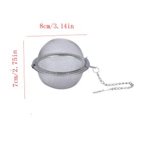 1pc/3pcs; Stainless Steel Seasoning Ball; Household Tea Ball (color: Medium)