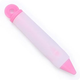 Food Writing Decorating Pen, Nozzle Tool Squeeze Cream Chocolate Cupcakes Piping Icing Cake Dessert Pen Baking Gun (color: Pink)